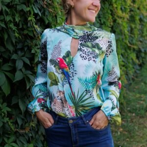 Ane Top Leopardo Turquesa